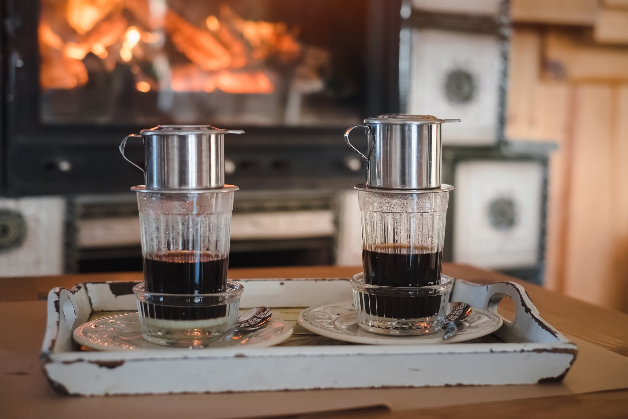 Traditional Brewed Coffee Using Viet Coffee Dripper